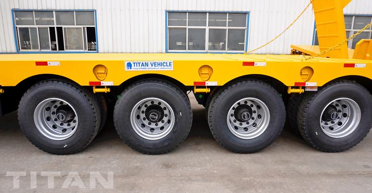 4 Axle 120 Ton Low Bed Truck Trailer for Sale in Ghana