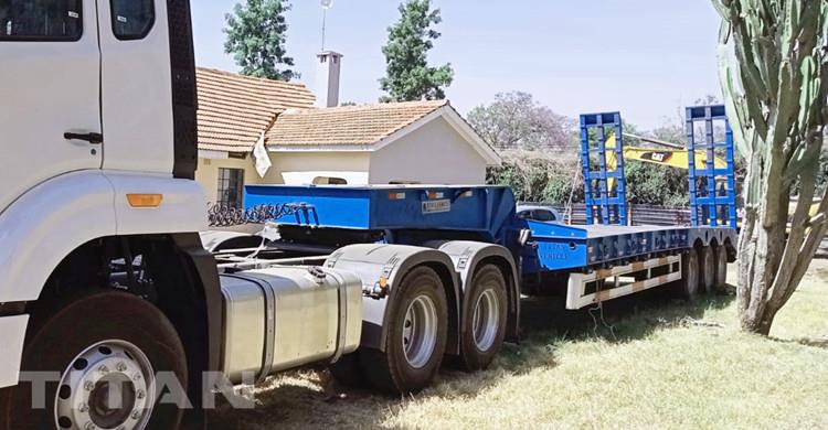 Tri Axle Low Bed Trailer Feedback from Kenya Customer