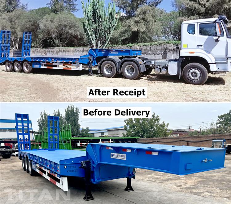 Tri Axle Low Bed Trailer Feedback from Kenya Customer