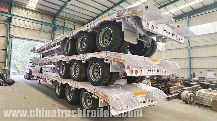 Lightweight 3 Axle 50 Ton Lowbed Trailer for Sale in Tanzania