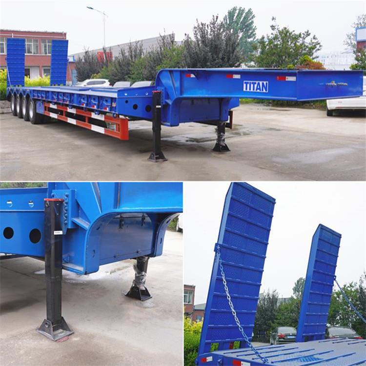 Used Low Bed Truck Price | 60/80/100 Ton Low Bed Truck Trailers for Sale