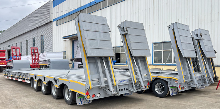 4 line 8 axle low loader trailer