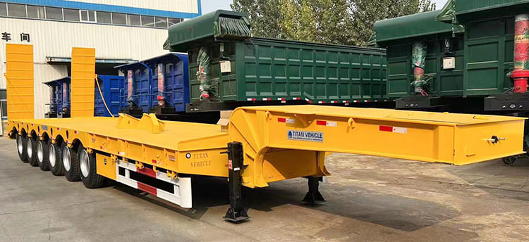 6 Axle 60 Ton Low Bed Trailer Price - China Lowbed Truck Trailer 