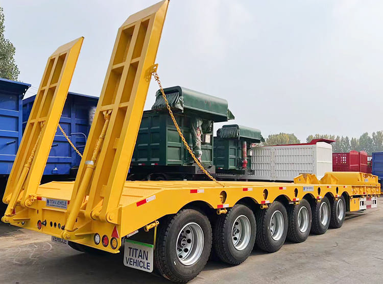 6 Axle 60 Ton Low Bed Trailer Price - China Lowbed Truck Trailer 