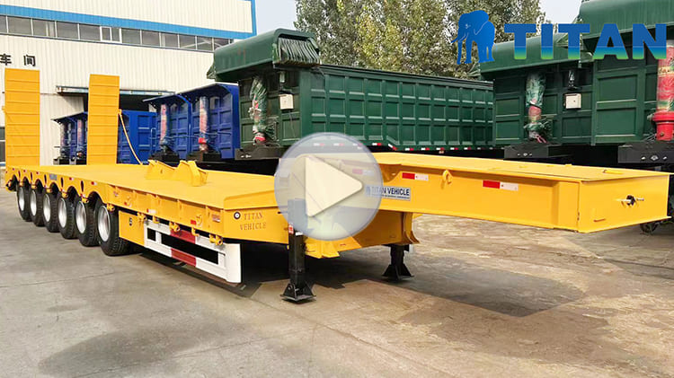 6 axle lowbed truck trailer