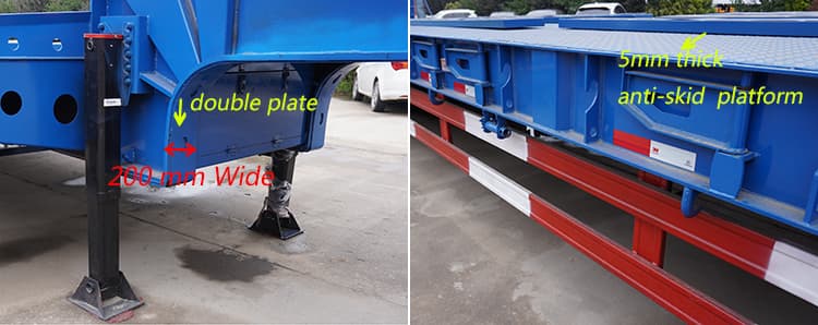 4 axle lowbed truck trailer