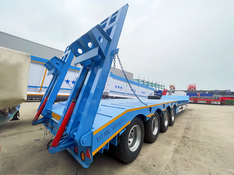 4 Axle Full-Width Gooseneck Low Bed Trailer for Sale