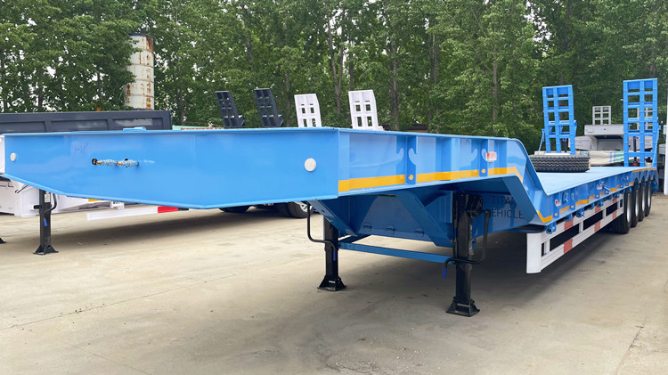 4 Axle Full-Width Gooseneck Low Bed Trailer for Sale