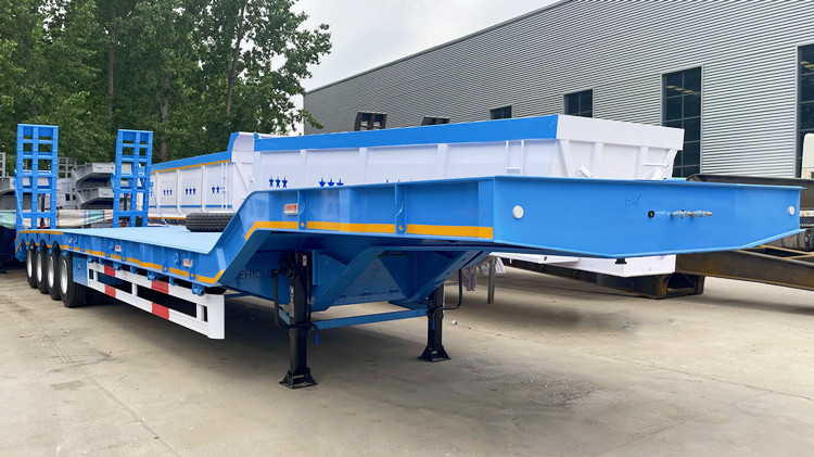 4 Axle Full-Width Gooseneck Low Bed Trailer for Sale