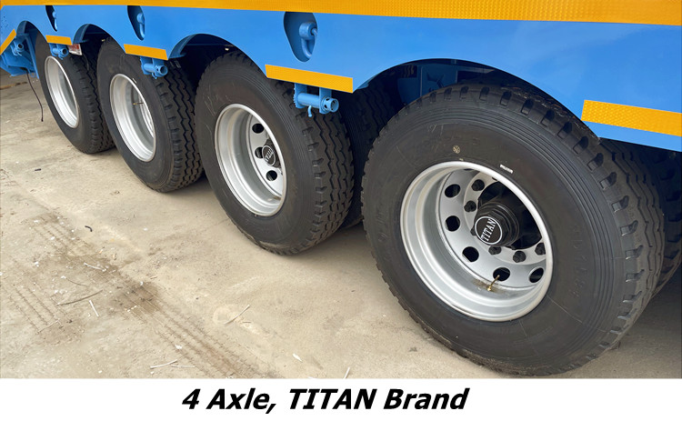 4 Axle Full-Width Gooseneck Low Bed Trailer for Sale