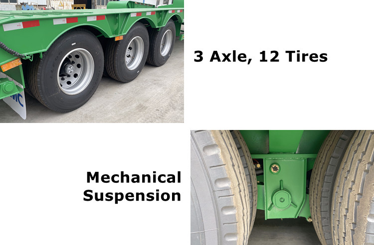 CIMC Tri Axle Low Bed Trailer with Folding Ramp for Sale in Algeria
