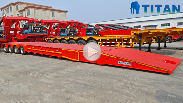 4 Axle Folding Gooseneck Lowboy Trailer for Sale in Nigeria