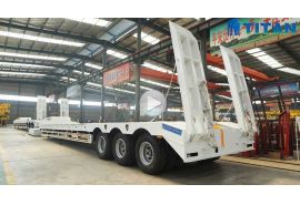 Tri axle low bed truck trailer