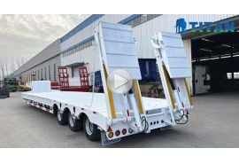 3 Axle Semi Lowbed Trailer with Folding Ladder